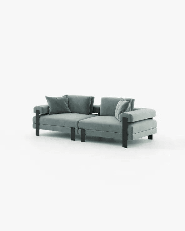 Davis Blue Sofa 3 Seater